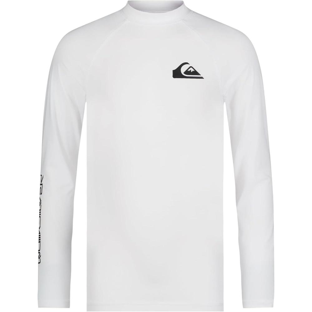 imageQuiksilver Boys All Time Long Sleeve Boy Rashguard Surf ShirtWhite Day