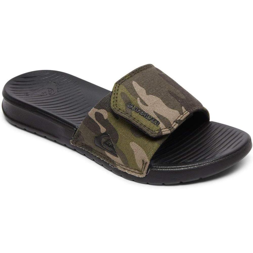 imageQuiksilver Boys UnisexChild Bright Coast Glow Youth Adjustable Slide SandalGreenBrownBlack