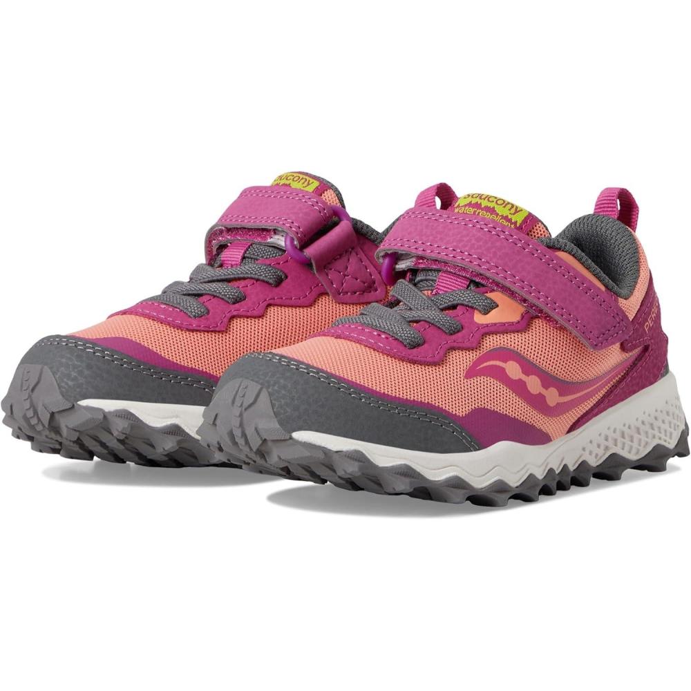 imageSaucony UnisexChild Peregrine Kdz Alternative Closure SneakerBerryCoral