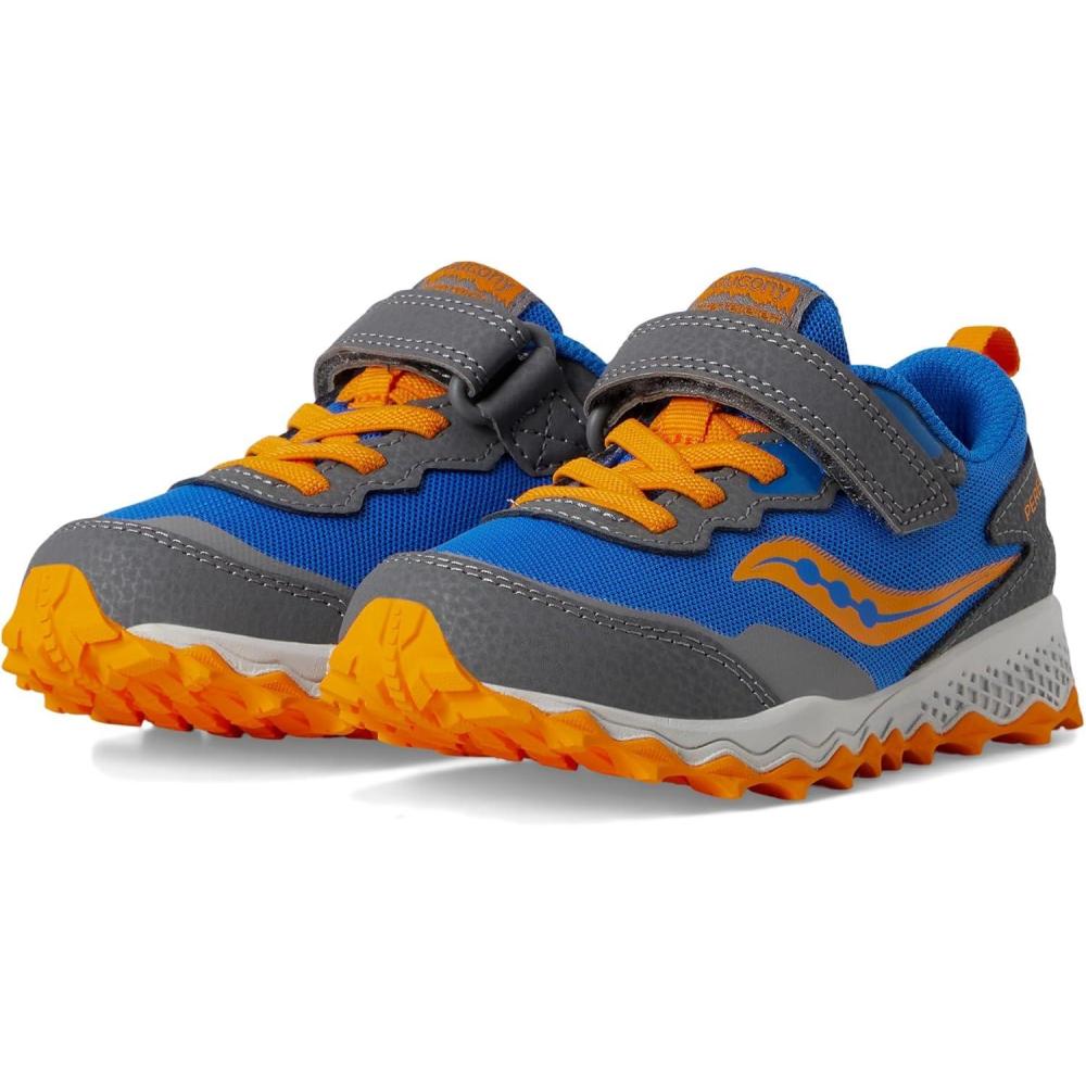 imageSaucony UnisexChild Peregrine Kdz Alternative Closure SneakerBlueOrange
