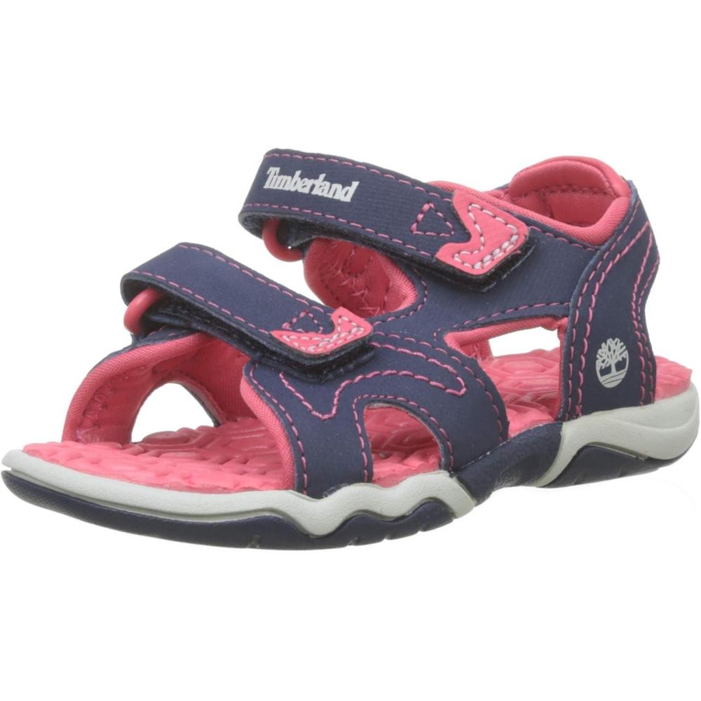 imageTimberland UnisexChild Adventure Seeker 2StrapTK SandalNavy With Pink