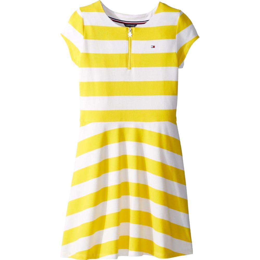 imageTommy Hilfiger Girls Short Sleeve Striped DressEmpire Yellow