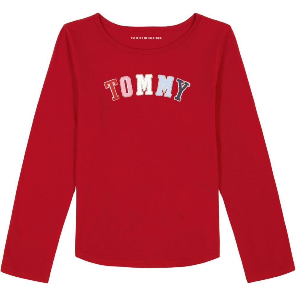imageTommy Hilfiger Girls Smiley Sequin Long Sleeve Tee Big KidChili Pepper