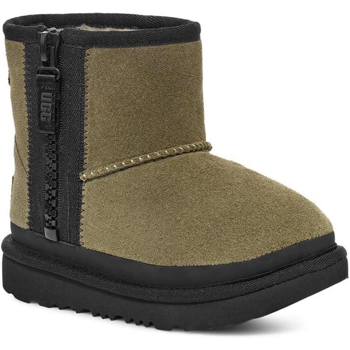 imageUGG Kids Classic Mini Zipper Tape Logo BootBurnt Olive