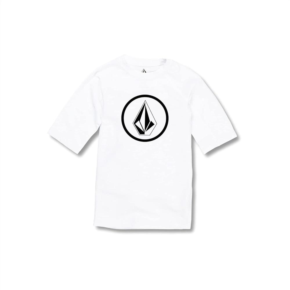 imageVolcom Boys Lido Solid Lycra Short Sleeve Rashguard 50 Uv ProtectionWhite