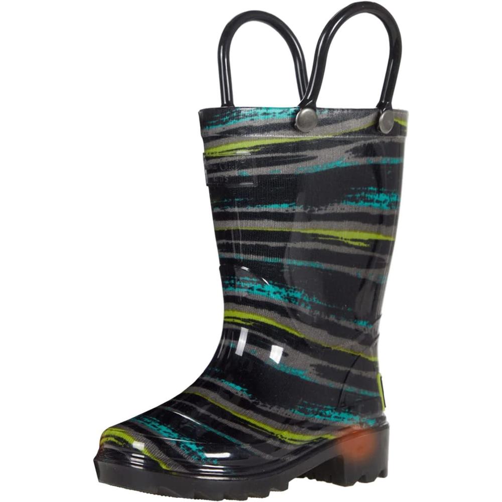 imageWestern Chief Brush Stripe Lighted Boys InfantToddlerYouth BootBlack