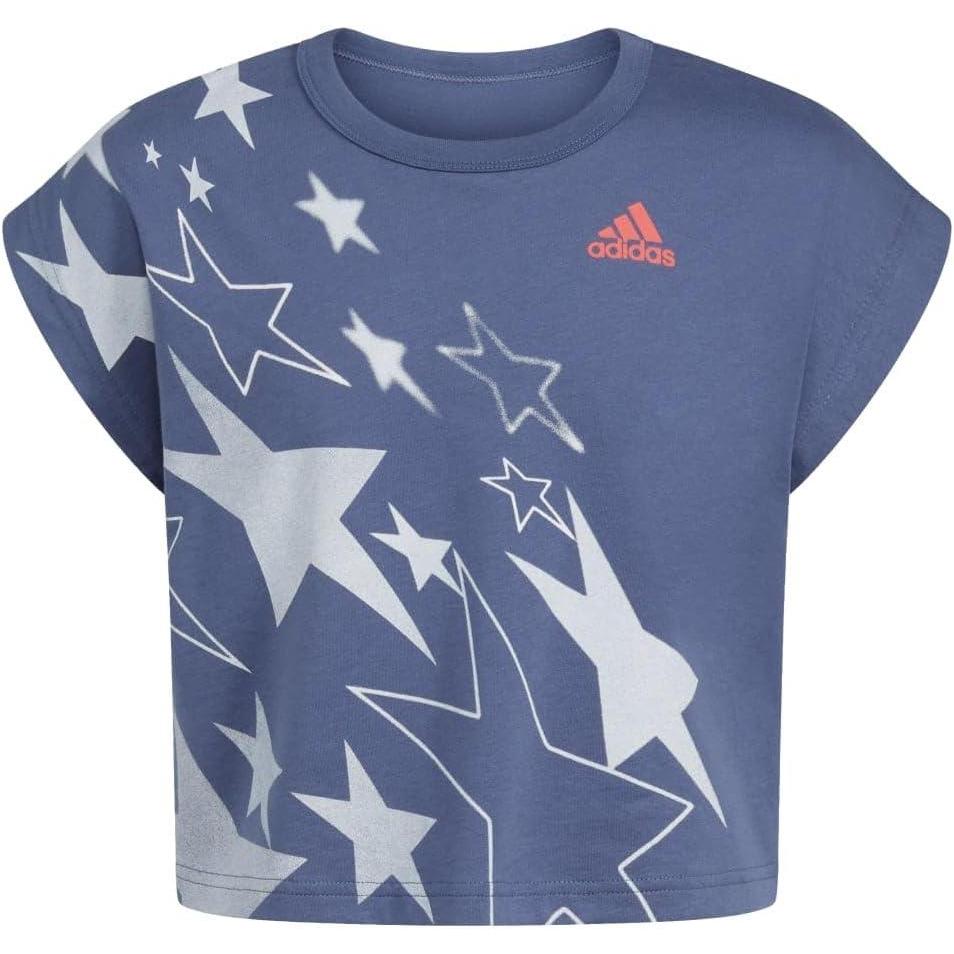 imageadidas Girls Sleevless Box TopBig KidLt Navy