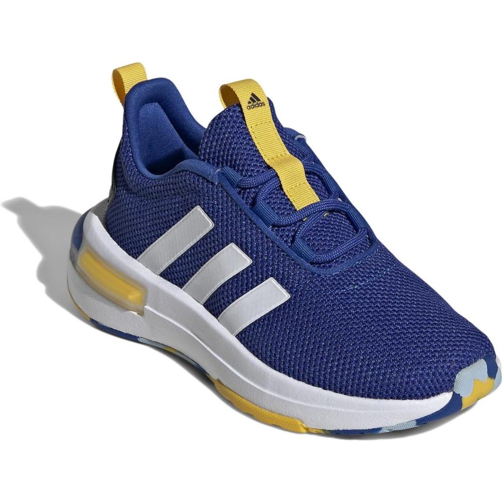 imageadidas Kids Racer TR23 LaceUp SneakerTeam Royal BlueWhiteUtility Yellow