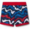Columbia Boys Sandy Shores Boardshort, Moisture-Wicking, UV Sun Protection(Coll Navy Wavy/Mountain Red)