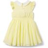 Janie and Jack Girls Pleated Chiffon Dress (Toddler/Little Big Kids)(Yellow)