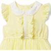 Janie and Jack Girls Pleated Chiffon Dress (Toddler/Little Big Kids)(Yellow)