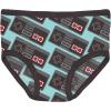 KicKee Girls Underwear, Set of 3, Prints and Solid Colors, Soft Girl Panties, Toddler to Big Kid, All Day Wear(Awesome Stripe  Midnight & Summer Sky Retro Game Controller)