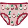KicKee Girls Underwear, Set of 3, Prints and Solid Colors, Soft Girl Panties, Toddler to Big Kid, All Day Wear(Peacock Nutcrackers  Crimson & Baby Rose Gnomes)
