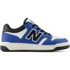 New Balance Kids’ 480 V1 Lace-up Sneaker(Blue Agate/White)