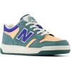New Balance Kids’ 480 V1 Lace-up Sneaker(New Spruce/Peach Blossom/Team Royal)