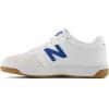New Balance Kids’ 480 V1 Lace-up Sneaker(White/Blue Agate/Gum)