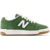 New Balance Kids’ 480 V1 Lace-up Sneaker(White/Dark Alpine Green)