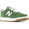 New Balance Kids’ 480 V1 Lace-up Sneaker(White/Dark Alpine Green)