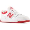 New Balance Kids’ 480 V1 Lace-up Sneaker(White/Team Red)