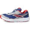 Saucony® Kids Ride 10 Jr Sneakers for Kids – Ideal for Toddlers and Little Kids – Poly Sock Construction – Round Toe(Navy/Red)