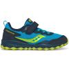 Saucony Unisex-Child Peregrine Kdz Alternative Closure Sneaker(Navy/Citron)