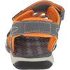 Timberland Unisex-Child Adventure Seeker 2-Strap-T-K Sandal(Medium Grey With Orange)