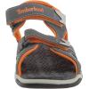 Timberland Unisex-Child Adventure Seeker 2-Strap-T-K Sandal(Medium Grey With Orange)