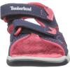 Timberland Unisex-Child Adventure Seeker 2-Strap-T-K Sandal(Navy With Pink)