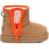 UGG Kids’ Classic Mini Zipper Tape Logo Boot(Chestnut)