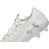 Under Armour Boys Magnetico Select 4 Jr Football Cleat((100) White/White Clay/Metallic Silver)