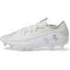Under Armour Boys Magnetico Select 4 Jr Football Cleat((100) White/White Clay/Metallic Silver)