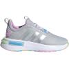adidas Kids’ Racer TR23 Lace-Up Sneaker(Grey/Silver Metallic/Bliss Lilac)