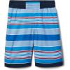 Columbia Boys Sandy Shores Boardshort, Moisture-Wicking, UV Sun Protection(Bright Indigo Danby Stripe/Collegiate Navy)