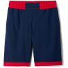 Columbia Boys Sandy Shores Boardshort, Moisture-Wicking, UV Sun Protection(Collegiate Navy/Mountain Red)