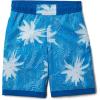 Columbia Boys Sandy Shores Boardshort, Moisture-Wicking, UV Sun Protection(Compass Blue Topo Palms/Bright Indigo)