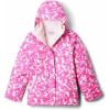 Columbia girls Bugaboo™ Iii Printed Fleece Interchange (Little Kid/Big Kid)(Pink Ice Barkblur/Satin Pink)