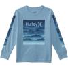 Hurley Boys’ Ascend Scape Long Sleeve Tee (Little Kid)(Medium Blue Heather)