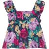 Janie and Jack Girls’ Bold Floral Blouse (Toddler/Little Big Kid)(Multicolor)