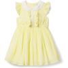 Janie and Jack Girls Pleated Chiffon Dress (Toddler/Little Big Kids)(Yellow)