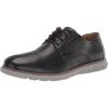 Johnston & Murphy Big Kid Holden Plain Toe Boys Dress Casual Lace-Up Shoe(Black Full Grain/Gray Sole)