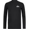 Quiksilver Boys All Time Long Sleeve Boy Rashguard Surf Shirt(Black Day)