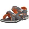 Timberland Unisex-Child Adventure Seeker 2-Strap-T-K Sandal(Medium Grey With Orange)