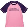 adidas Kids’ Standard Short Sleeve Rash Guard(Bliss Pink/Dark Purple)