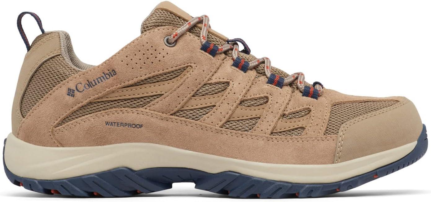 imageColumbia Mens Newton Ridge Plus II Suede Waterproof Boot Wide Breathable HighTraction GripAsh Brown Warp Red