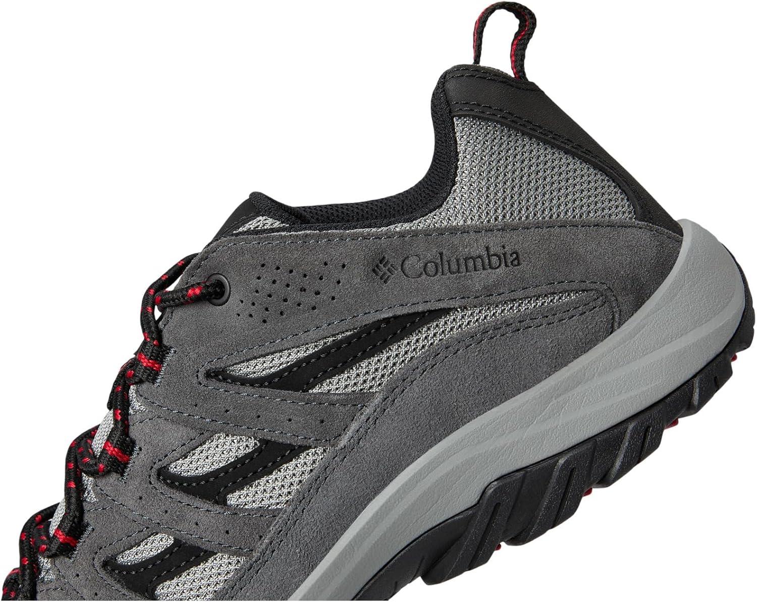 imageColumbia Mens Newton Ridge Plus II Suede Waterproof Boot Wide Breathable HighTraction GripDark GreyMountain Red