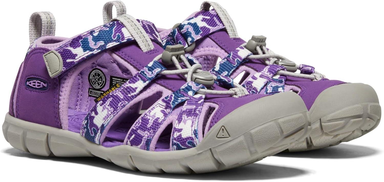 imageKEEN Boys Seacamp II CNX Sandal Little KidCamoTillandsia Purple