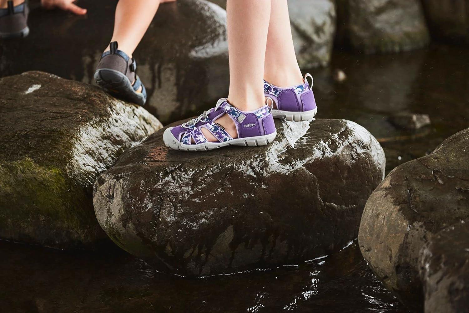 imageKEEN Boys Seacamp II CNX Sandal Little KidCamoTillandsia Purple