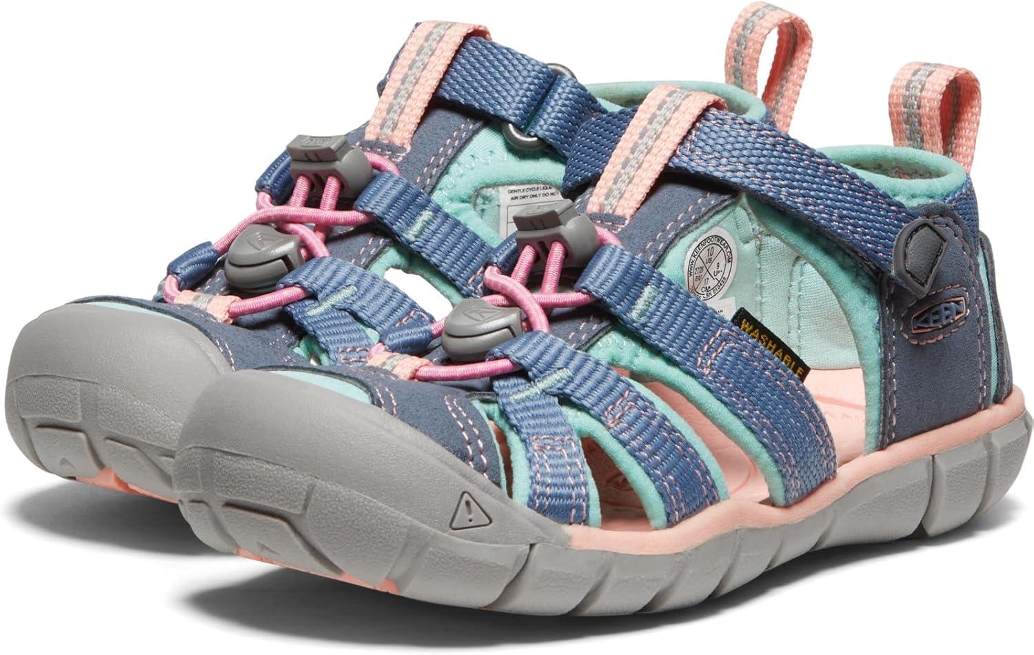 imageKEEN Boys Seacamp II CNX Sandal Little KidFlint StoneOcean Wave