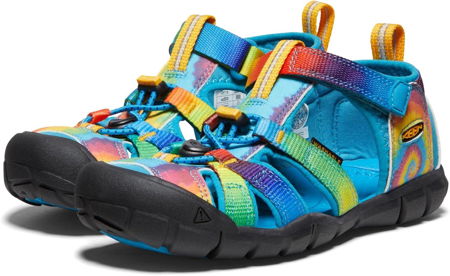 imageKEEN Boys Seacamp II CNX Sandal Little KidVivid BlueOriginal Tie Dye