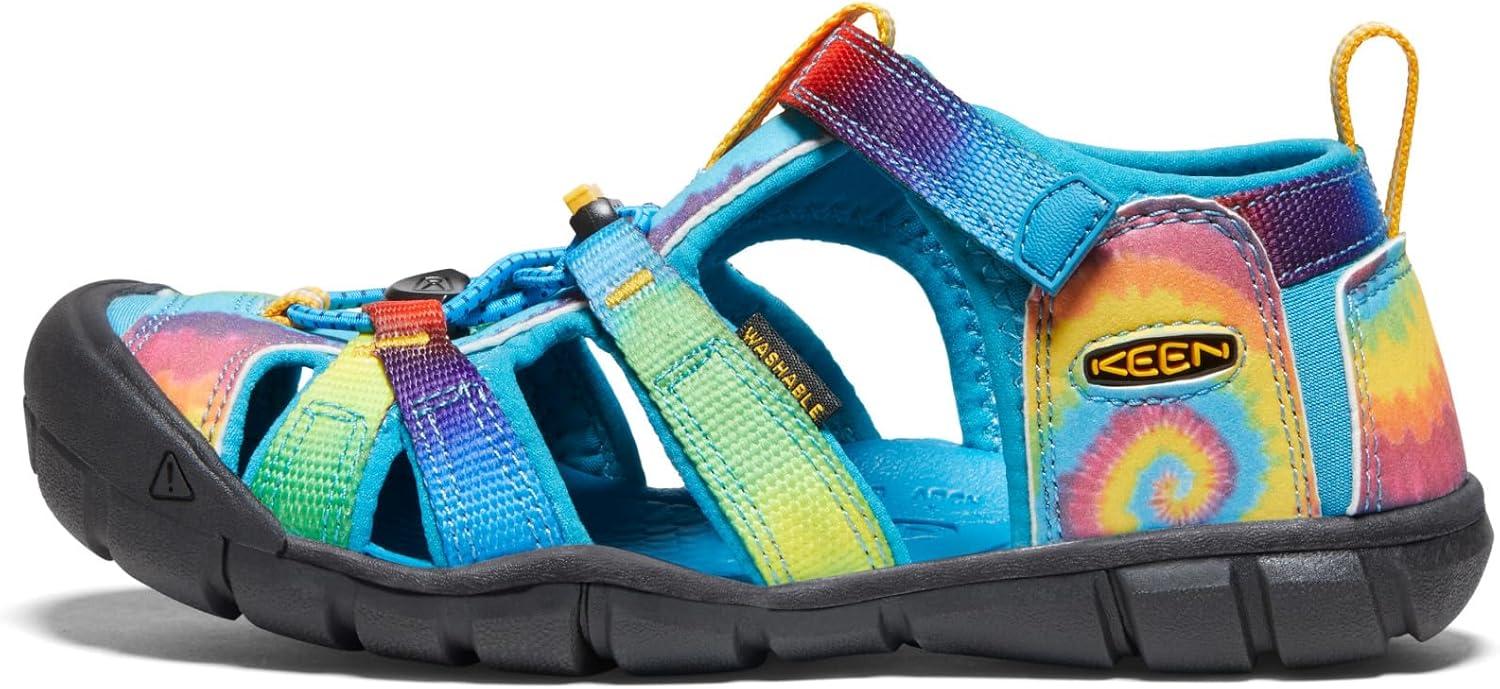 imageKEEN Boys Seacamp II CNX Sandal Little KidVivid BlueOriginal Tie Dye